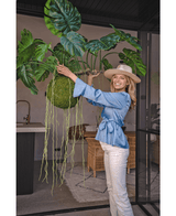 Kunst hangplant Monstera Deluxe 80 cm