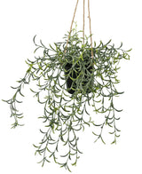 Kunst hangplant Senecio met pot 35 cm