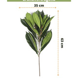 Kunstblad Cyathistipula 63 cm brandvertragend, groen blad, 35 cm breed. Vlamvertragend volgens productomschrijving. EasyPlants logo en branding onderaan zichtbaar.