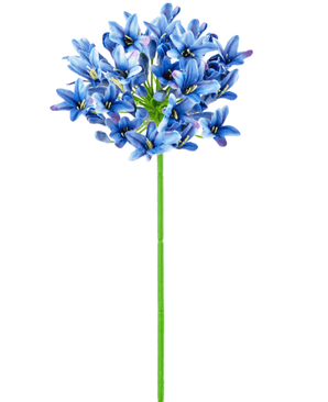 Kunstbloem Agapanthus 77 cm blauw