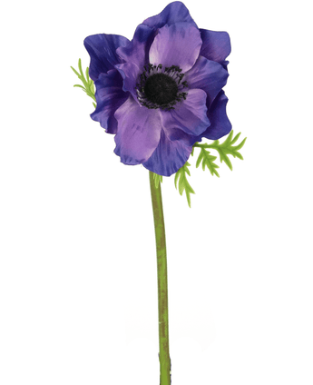 Kunstbloem Anemone 43 cm paars