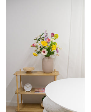 Kunstbloem Anemone 43 cm wit/roze