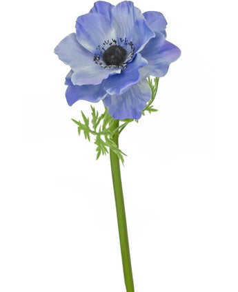 Kunstbloem Anemone Deluxe 43 cm licht blauw