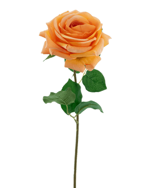 Kunstbloem Crystal touch moisturizing roos Real Touch oranje 43 cm
