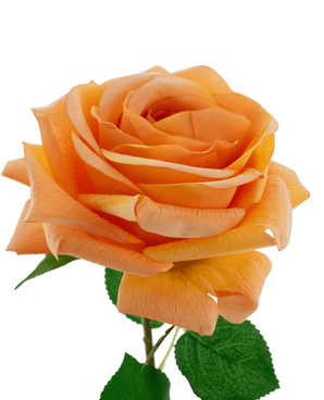 Kunstbloem Crystal touch moisturizing roos Real Touch oranje 43 cm