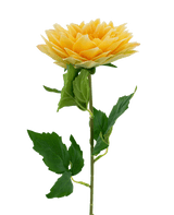 Kunstbloem Dahlia Real Touch geel 54 cm
