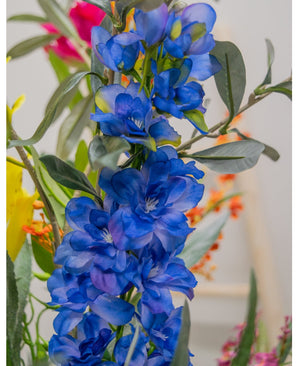 Kunstbloem Delphinium 79 cm blauw