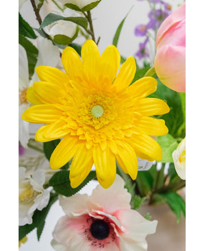 Kunstbloem Gerbera 53 cm geel