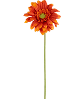 Kunstbloem Gerbera mini 47 cm zacht oranje