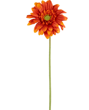 Kunstbloem Gerbera mini 47 cm zacht oranje