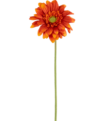 Kunstbloem Gerbera mini 47 cm zacht oranje