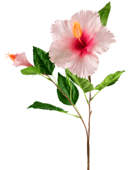 Kunstbloem Hibiscus 64 cm licht roze