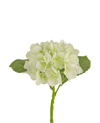 Kunstbloem Hortensia 34 cm wit