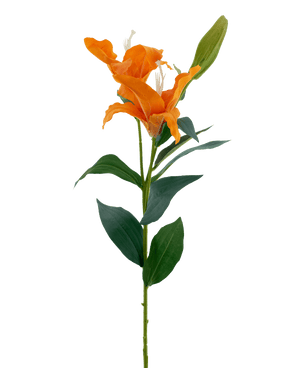 Kunstbloem Lelie Real Touch oranje 95 cm