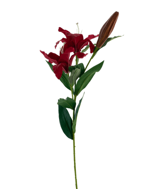 Kunstbloem Lelie Real Touch rood 95 cm
