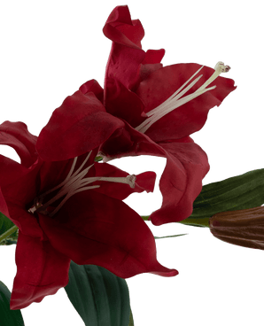 Kunstbloem Lelie Real Touch rood 95 cm