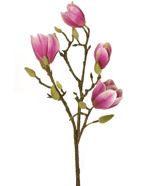 Kunstbloem Magnolia 50 cm roze