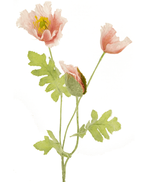 Kunstbloem Poppy 73 cm licht roze