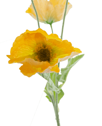 Kunstbloem Poppy Real Touch geel 60 cm