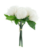 Kunstboeket mix bloemen Real Touch Wit 30 cm