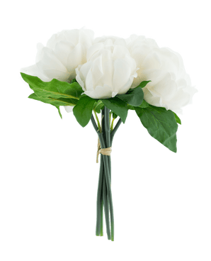 Kunstboeket mix bloemen Real Touch Wit 30 cm