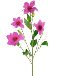 Kunstclematis Real Touch Roze 88cm