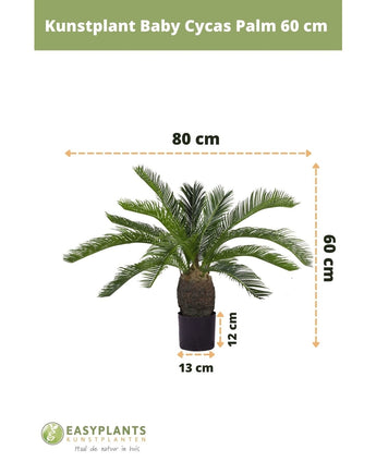 Kunstplant Baby Cycas Palm 60 cm