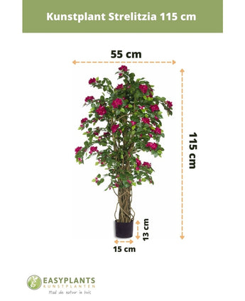 Kunstplant Bougainvillea Liana Fuchsia 115 cm