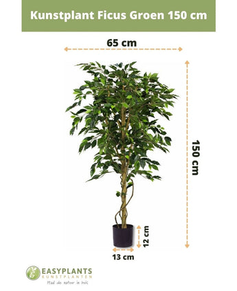 Kunstplant Ficus Groen 150 cm