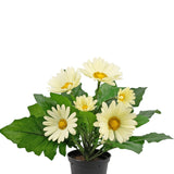 Kunstplant Gerbera 28 cm wit