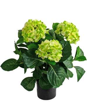 Kunstplant Hortensia 43 cm groen