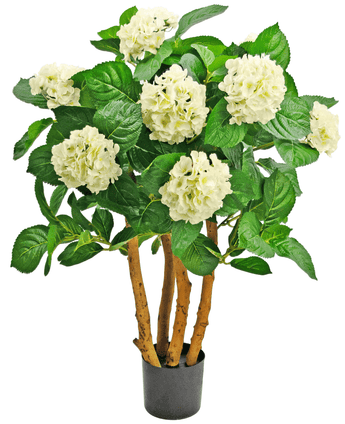 Kunstplant Hortensia 85 cm wit