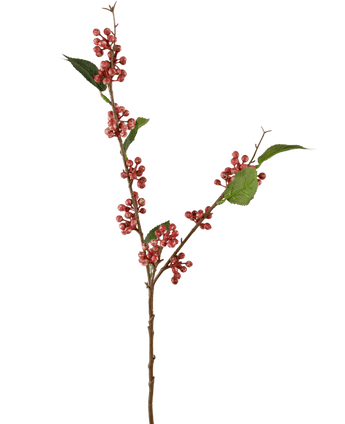 Kunsttak Berries 64 cm roze