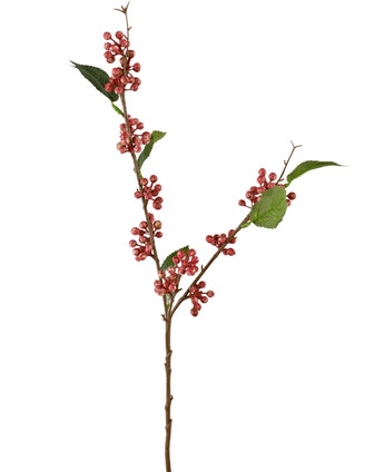 Kunsttak Berries 64 cm roze