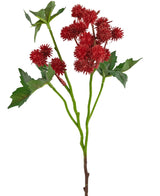 Kunsttak Ricinus 43 cm wijnrood