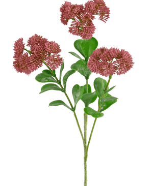 Kunsttak Sedum 56 cm roze