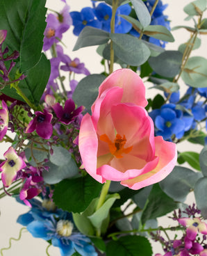 Zijden kunstbloemen boeket Painted Petals