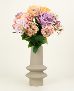 Zijden kunstbloemen boeket Peach Delight