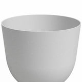 De Plantenbak Havanna Ø30cm x H25cm is een effen, lichtgrijze, ronde bloempot met een gladde matte afwerking, tegen een witte achtergrond.