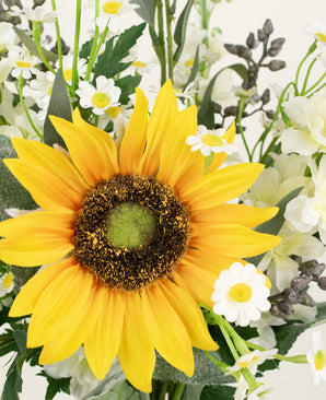 Zijden kunstbloemen boeket Sunshine Surprise