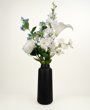 Zijden kunstbloemen boeket Whispers of White