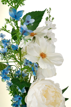 Zijden kunstbloemen boeket Whispers of White