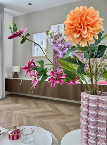 Zijden kunstbloemen boeket Bloom & Glow