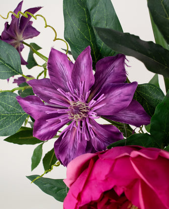 Zijden kunstbloemen boeket Caribbean Sunset