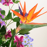 Zijden kunstbloemen boeket Caribbean Sunset