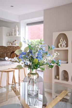 Zijden kunstbloemen boeket Cool Breeze