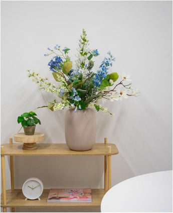 Zijden kunstbloemen boeket Cool Breeze