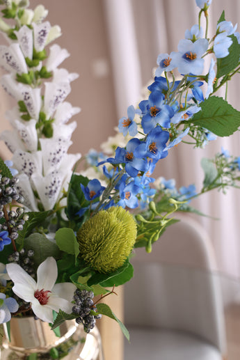 Zijden kunstbloemen boeket Cool Breeze