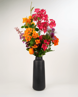 Zijden kunstbloemen boeket Fiesta Sunset