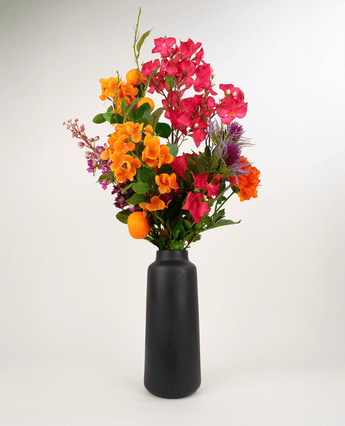 Zijden kunstbloemen boeket Fiesta Sunset